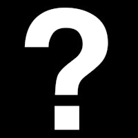 a white question mark on a black background